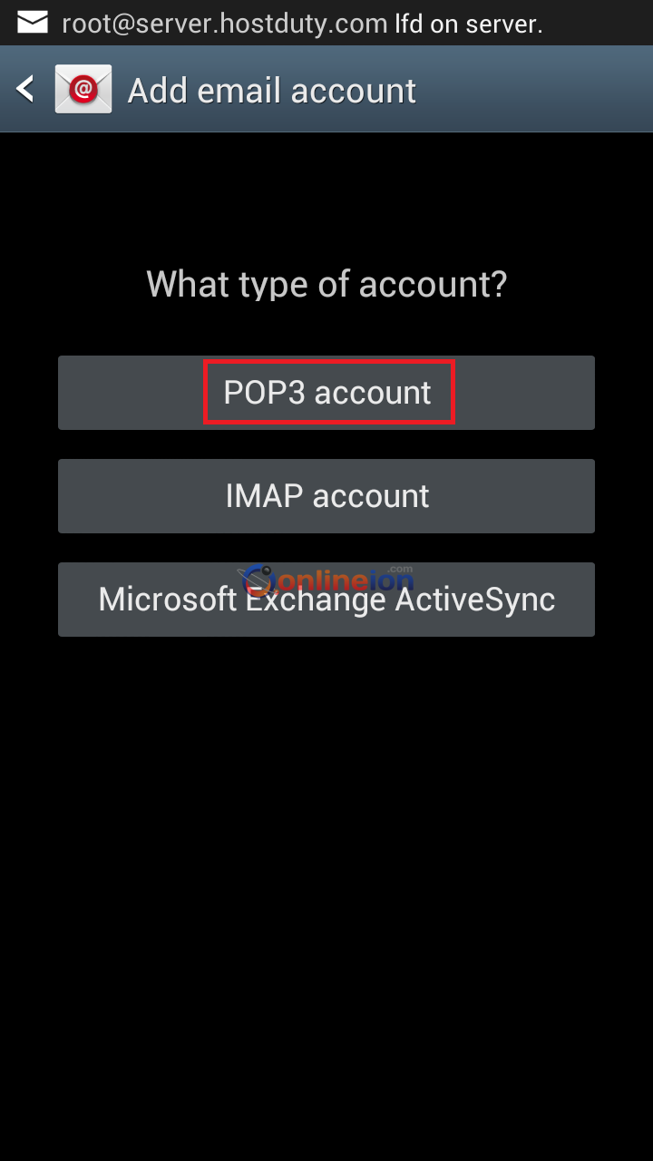 Android Email Type