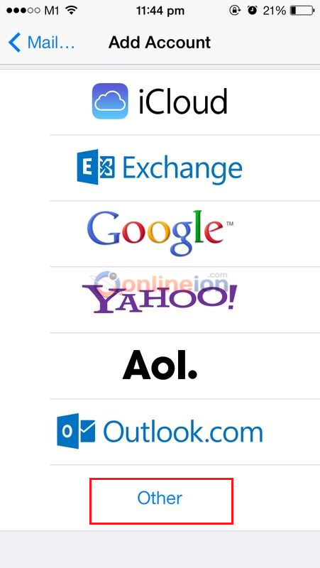 IOS7 Select Email type